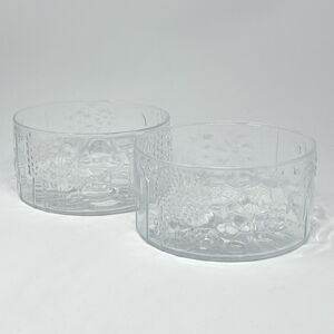 Set Of 2 Midcentury Nuutajarvi Iittala Finland Flora 6” Bowls Oiva Toikka MCM